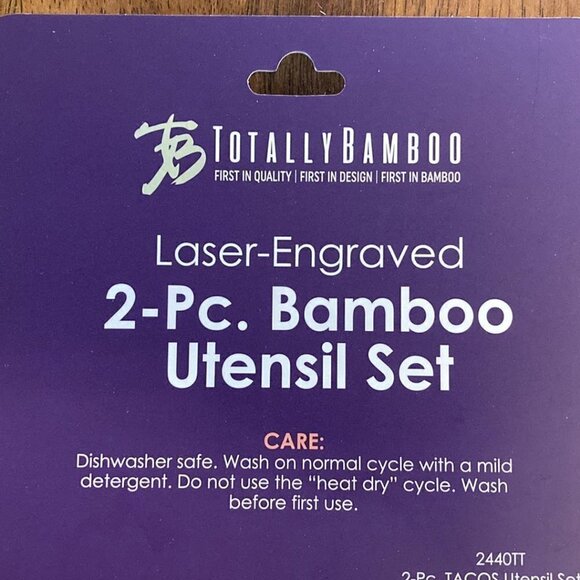 TOTALLY Bamboo Taco Utensils - Picture 3 of 3